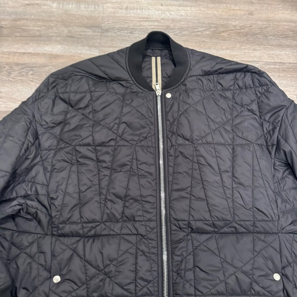 Rick Owens DRKSHDW Cappotto Imbottito Jumbo Flight DU02A3977 Black Quilted Coat - Picture 4 of 11